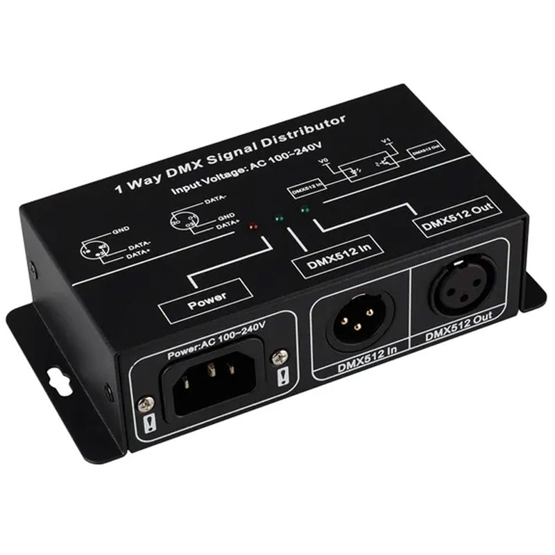 Усилитель DMX-сигнала LN-DMX-1CH (220V) (Arlight, IP20 Металл, 1 год) 016921