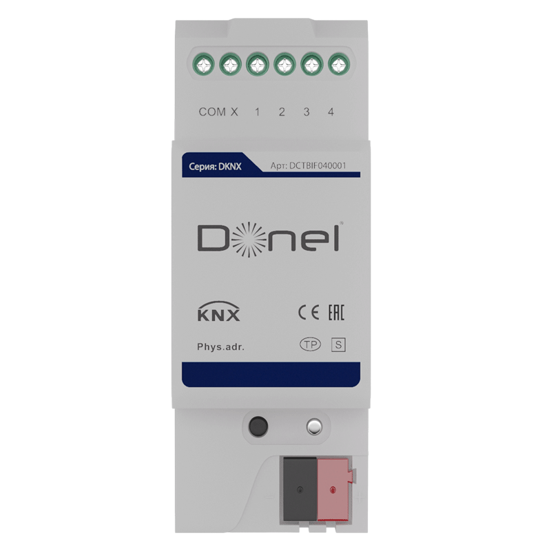 KNX Универсальный интерфейс , 4 канала, Donel DCTBIF040001