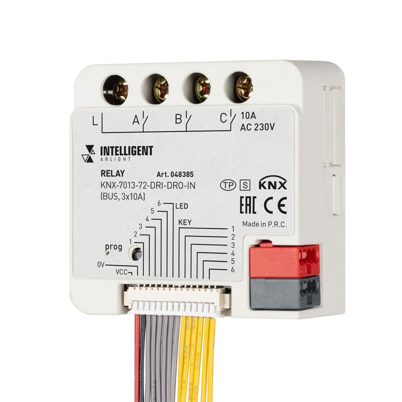 Релейный модуль INTELLIGENT ARLIGHT KNX-7013-72-DRI-DRO-IN (BUS, 3x10A) 048385